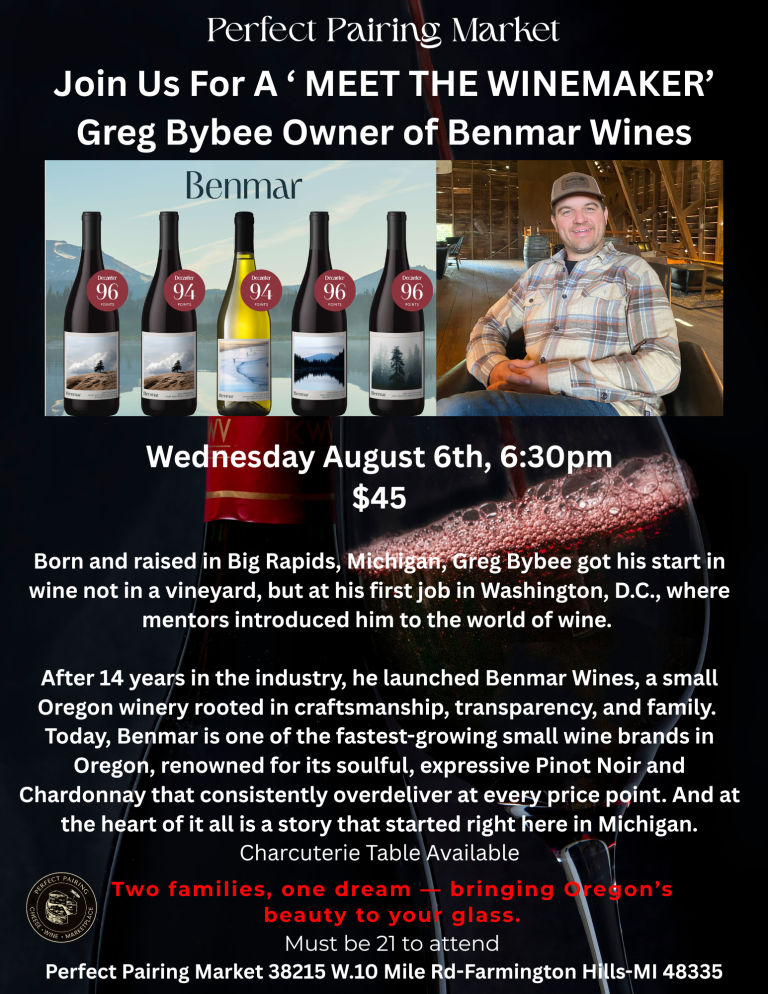 Perfect Pairing Wine Tasting Meet the Winemaker Greg Bybee