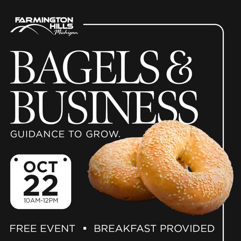 City of Farmington Hills “Bagels & Business” Event to Connect Business Owners and Entrepreneurs with Resources
