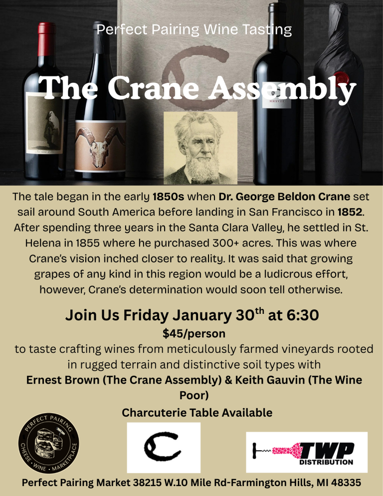 The Crane Assembly Wine Tasting